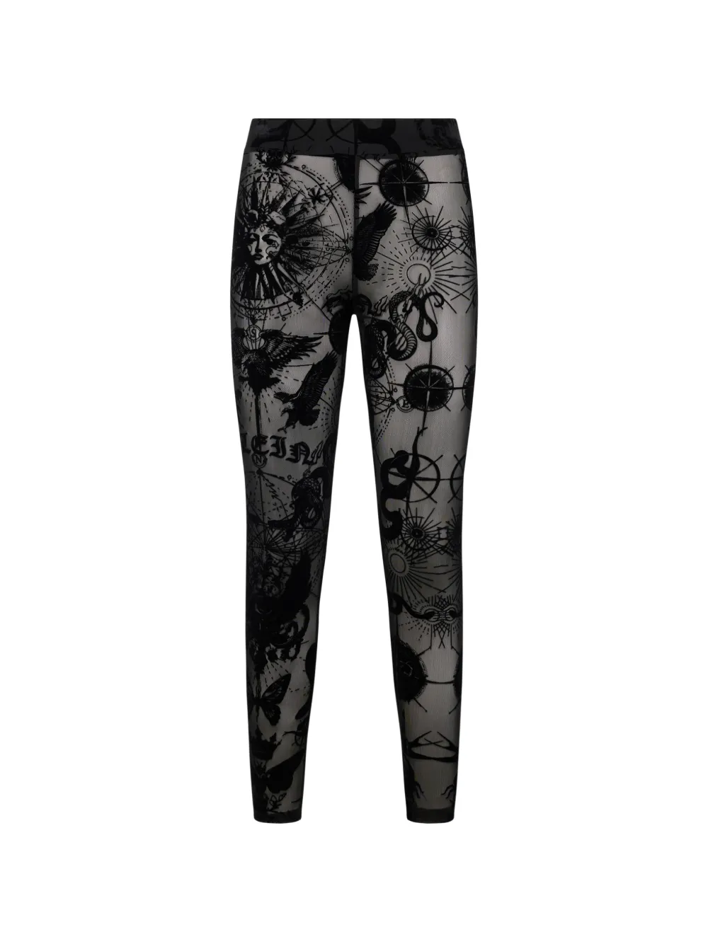 Philipp Plein embroidered leggings - Nero
