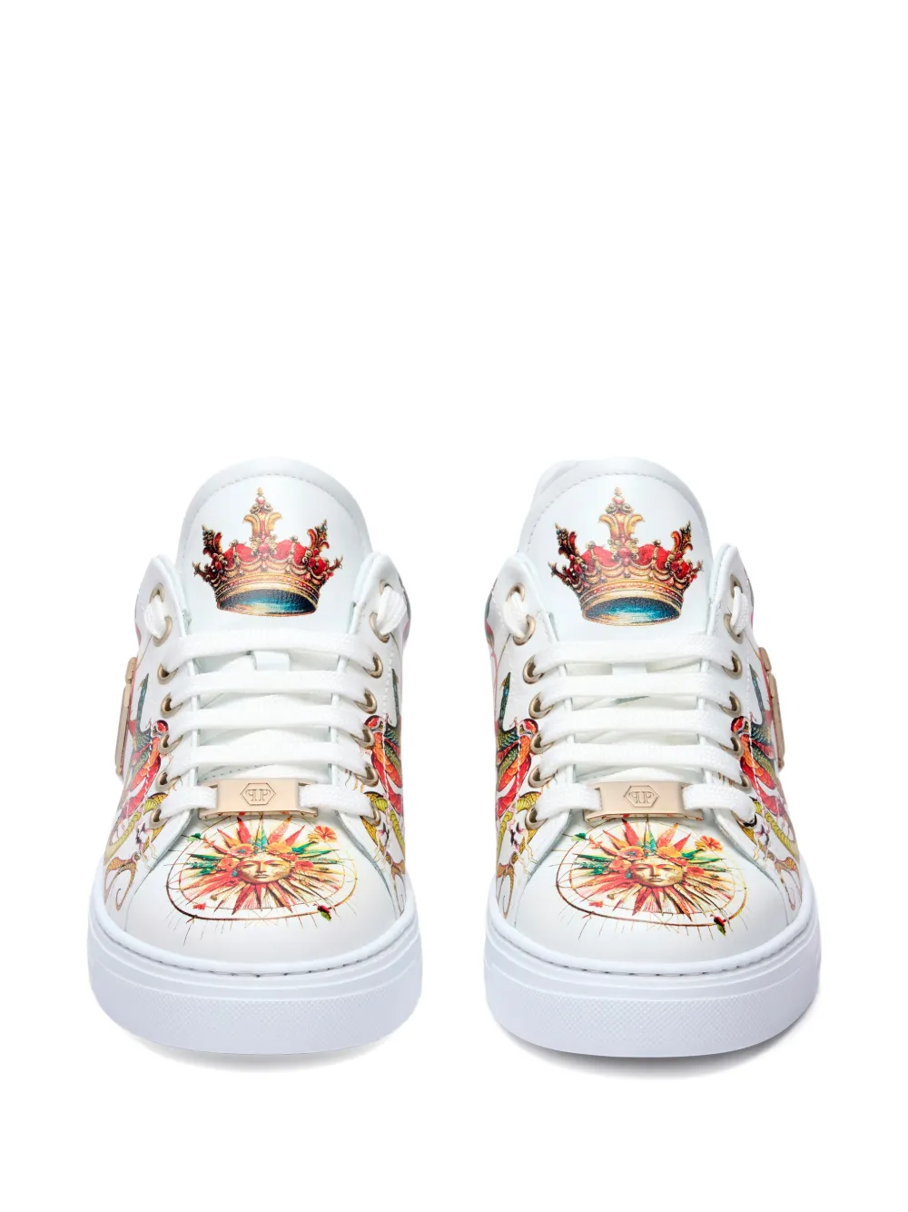 Philipp Plein Low-top sneakers met print Wit