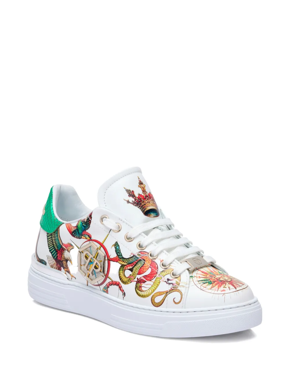 Philipp Plein Low-top sneakers met print Wit