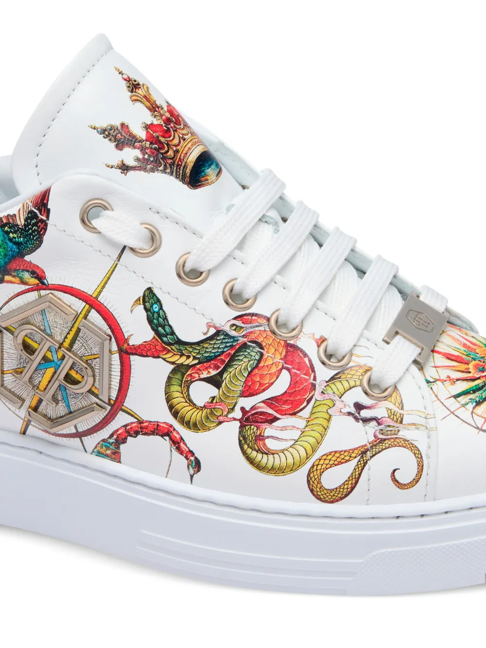 Philipp Plein Low-top sneakers met print Wit