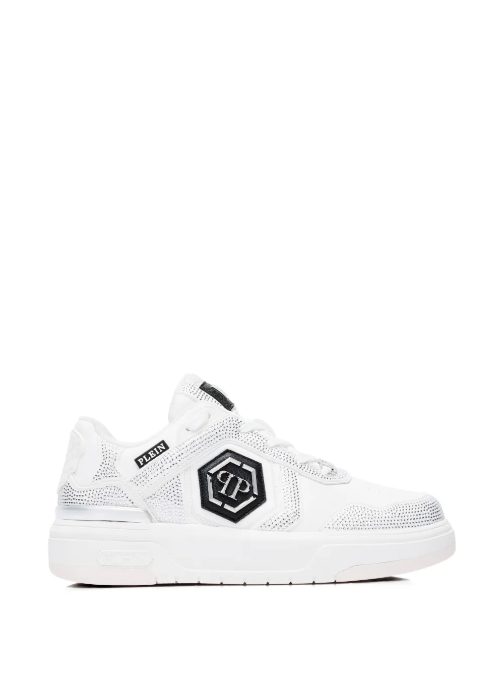 Philipp Plein SK8R low-top sneakers met stras Wit