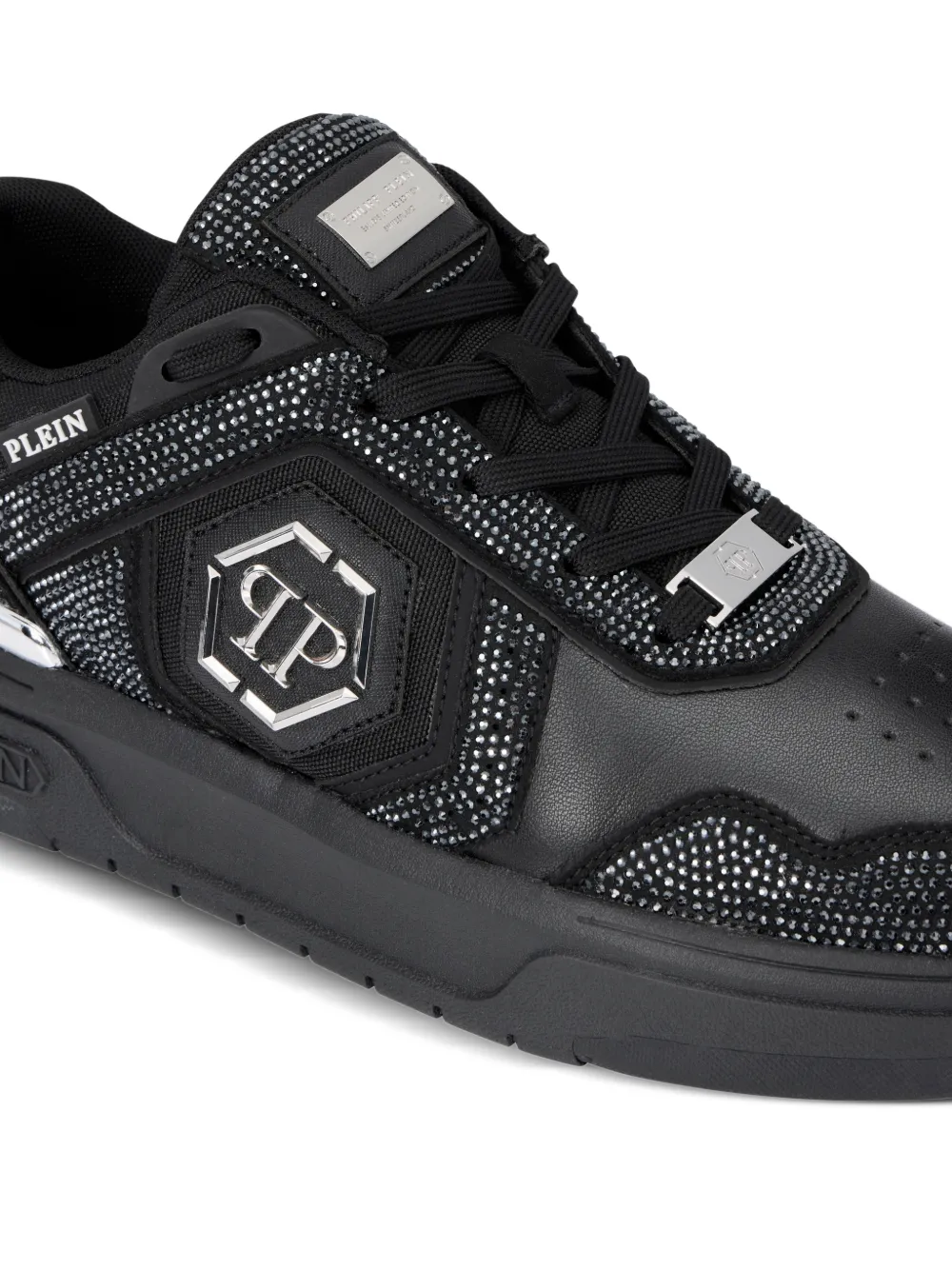 Philipp Plein SK8R low-top sneakers met stras Zwart