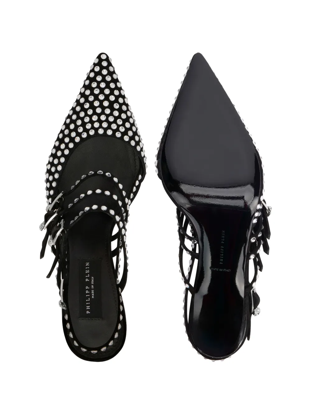 Philipp Plein Pumps met stras en hak Zwart