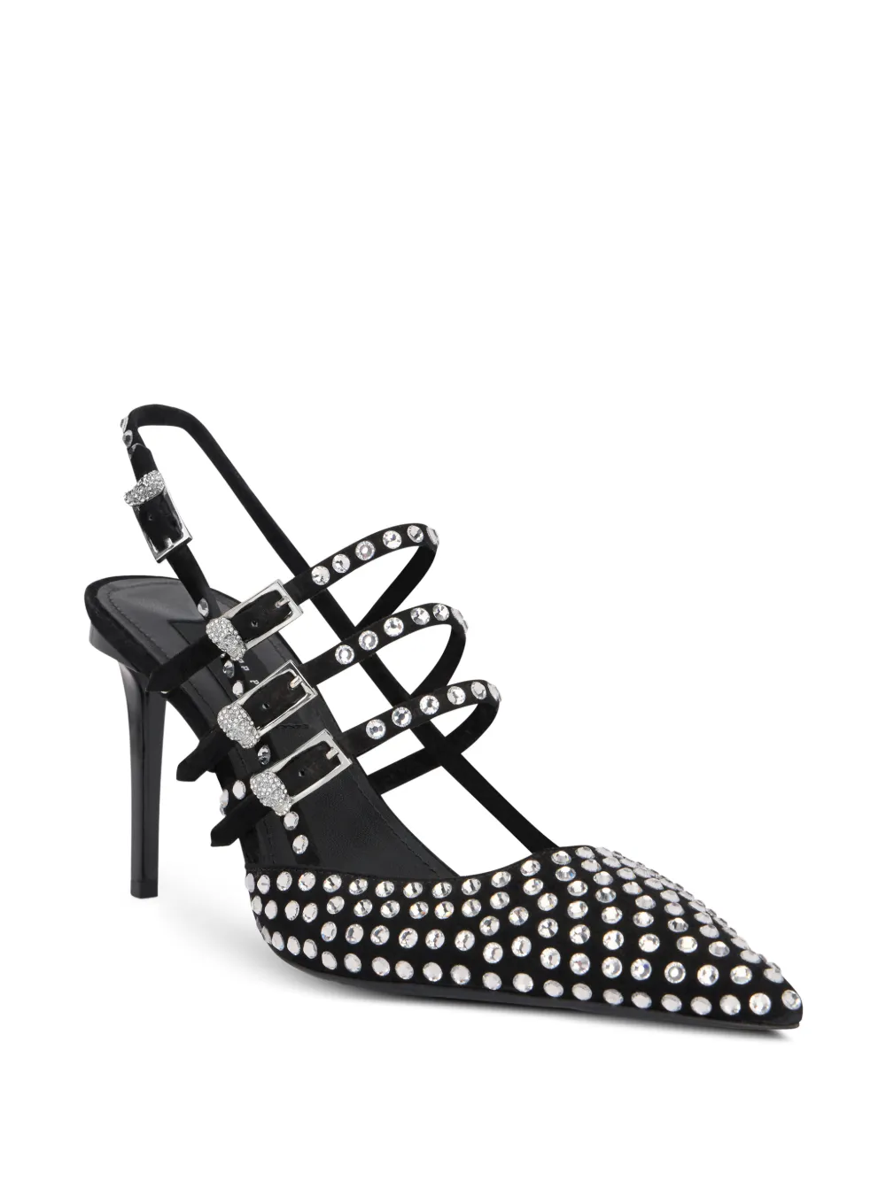 Philipp Plein Pumps met stras en hak Zwart