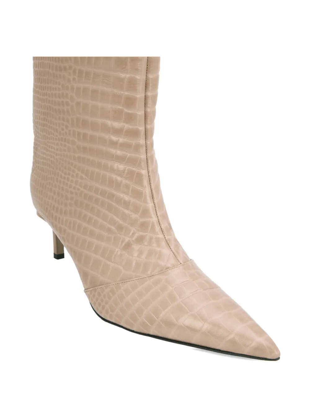 Philipp Plein croco-print logo boots Beige