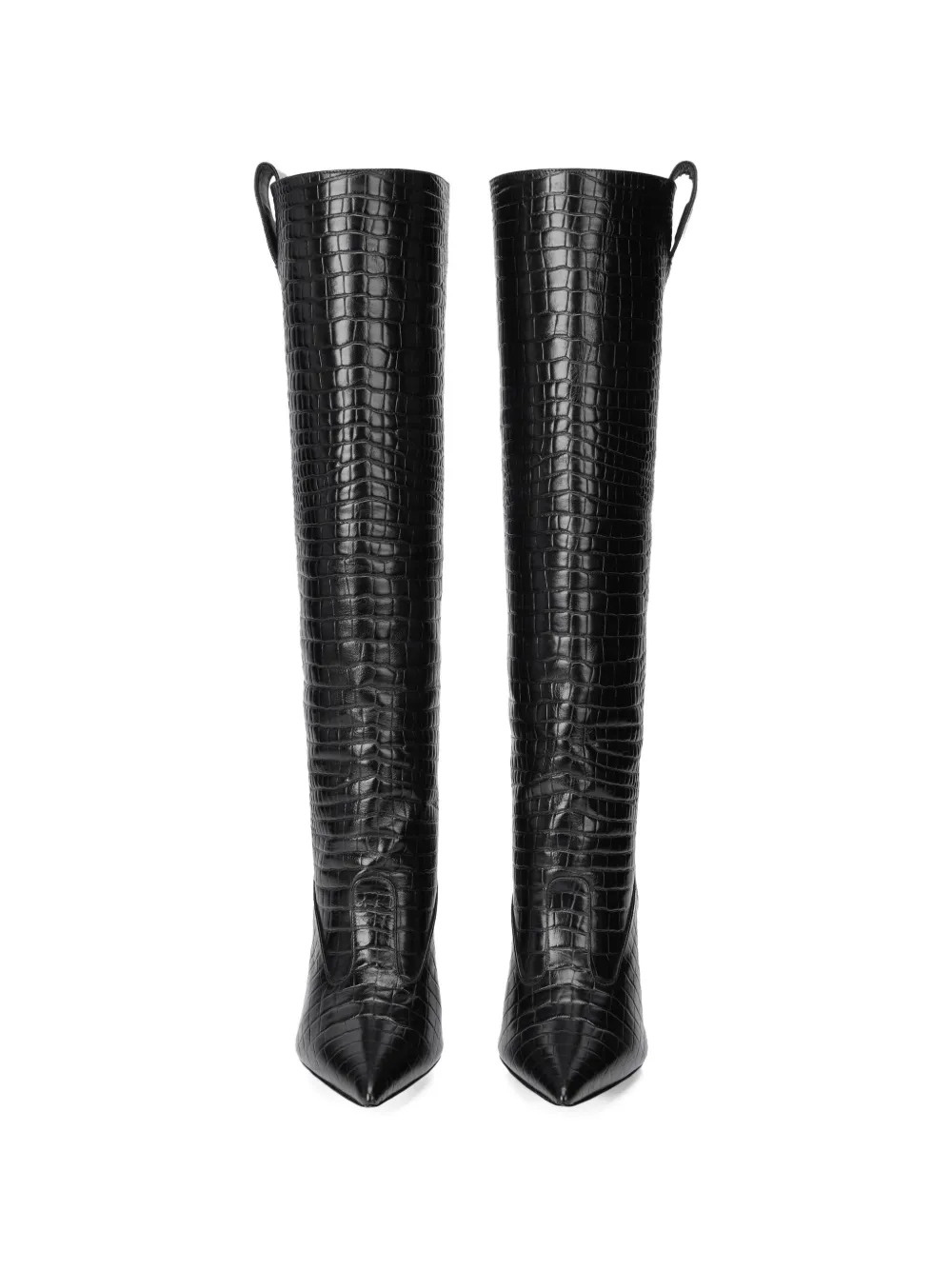 Philipp Plein croco-print logo boots Zwart