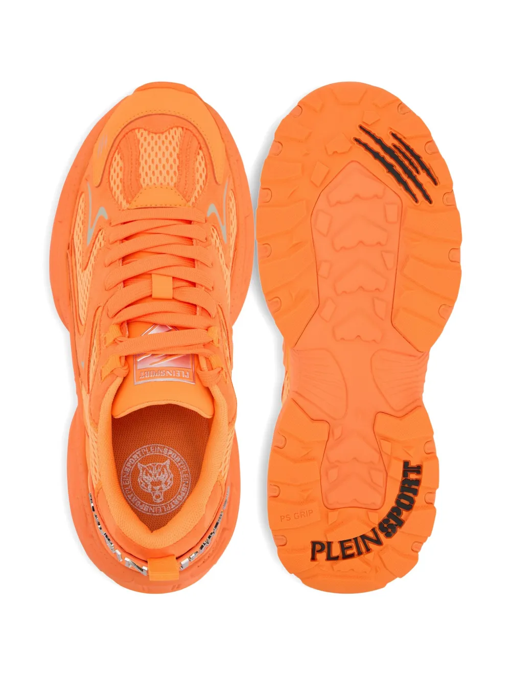 Plein Sport Pulse X Mesh Sneakers In Orange