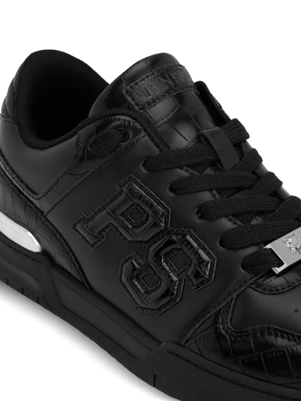 Plein Sport Low-top sneakers met logopatch Zwart