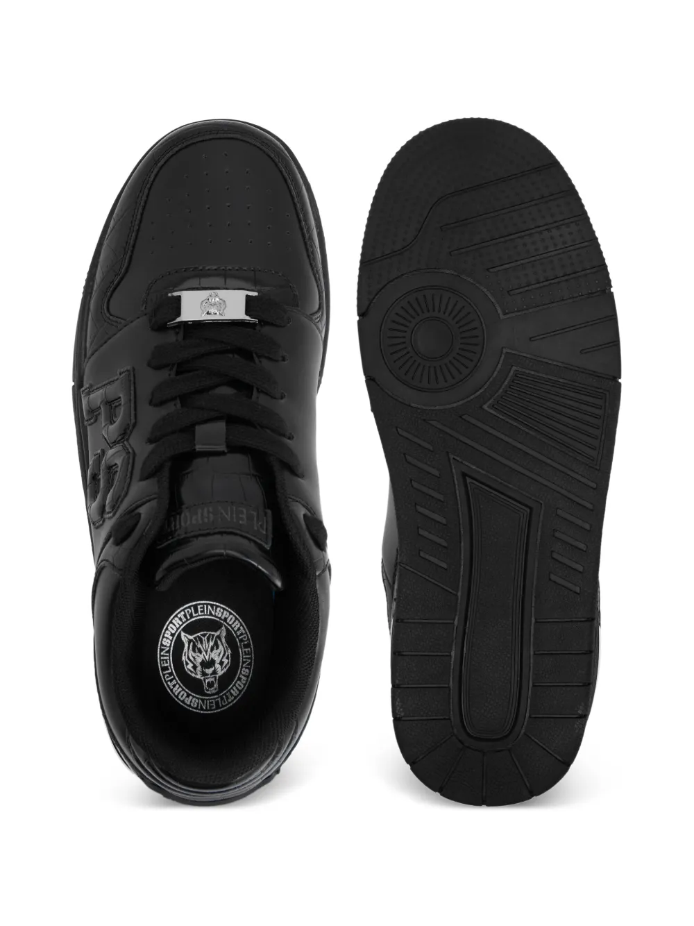 Plein Sport Low-top sneakers met logopatch Zwart