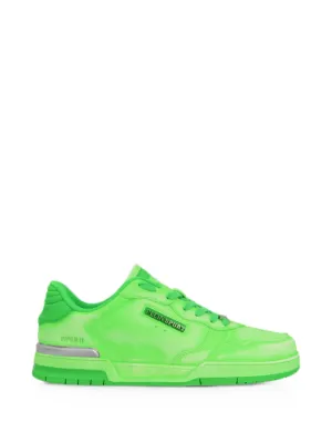 A BATHING APE® Bape Sta Leather Sneakers | Green | FARFETCH