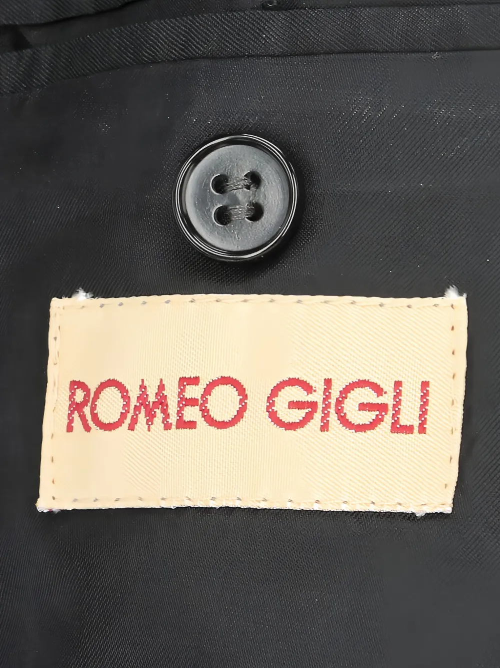 Romeo Gigli Pre-Owned 1990s パターン ダブルコート | ブラック