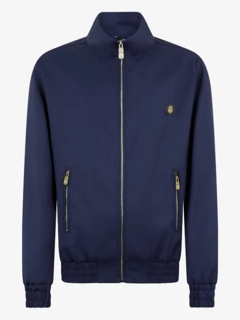 Billionaire zip-up badge wool jacket