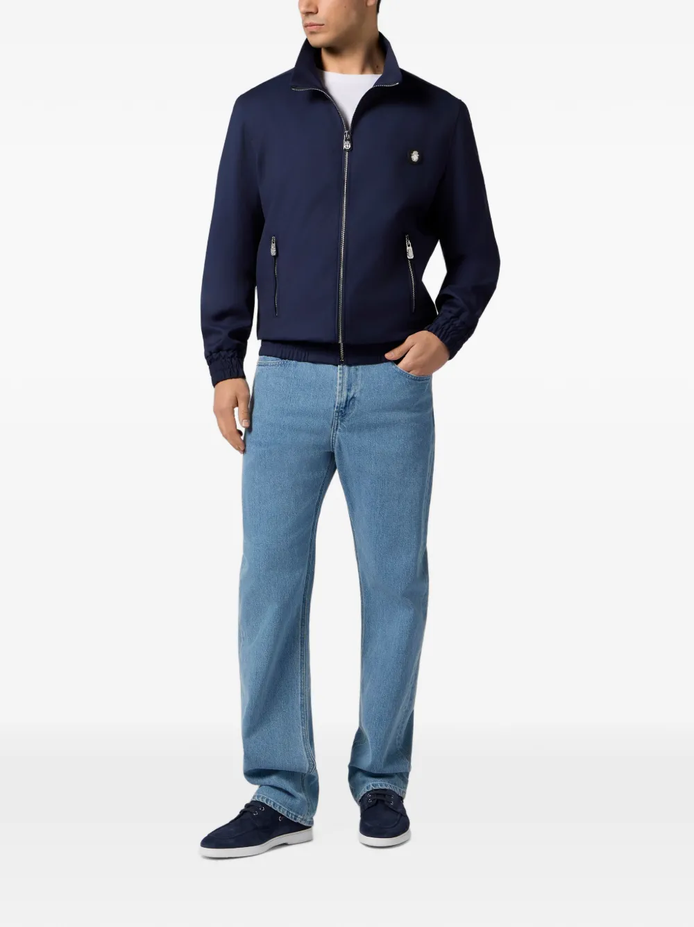 Billionaire Wollen jack met rits Blauw