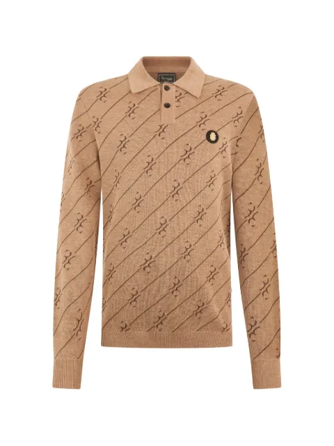 Billionaire long-sleeve buttoned polo shirt