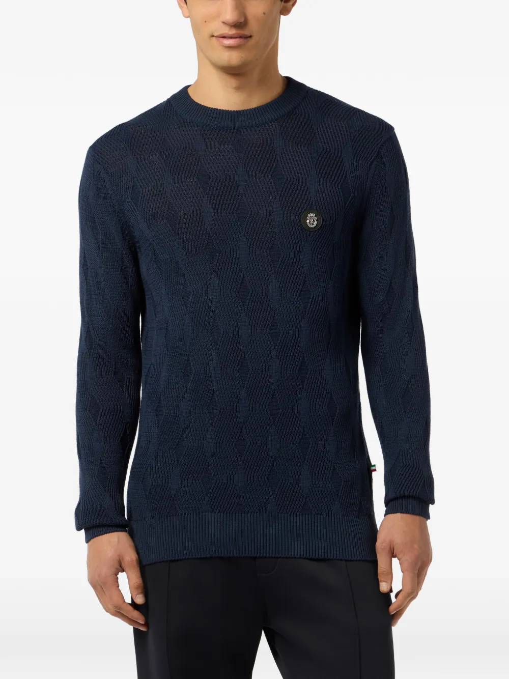 Billionaire Braides pullover met ronde hals Blauw