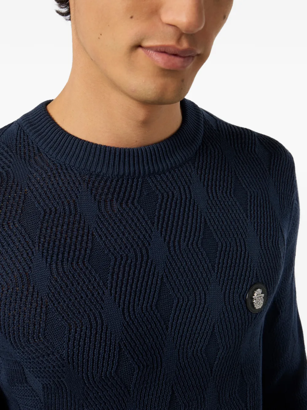 Billionaire Braides pullover met ronde hals Blauw
