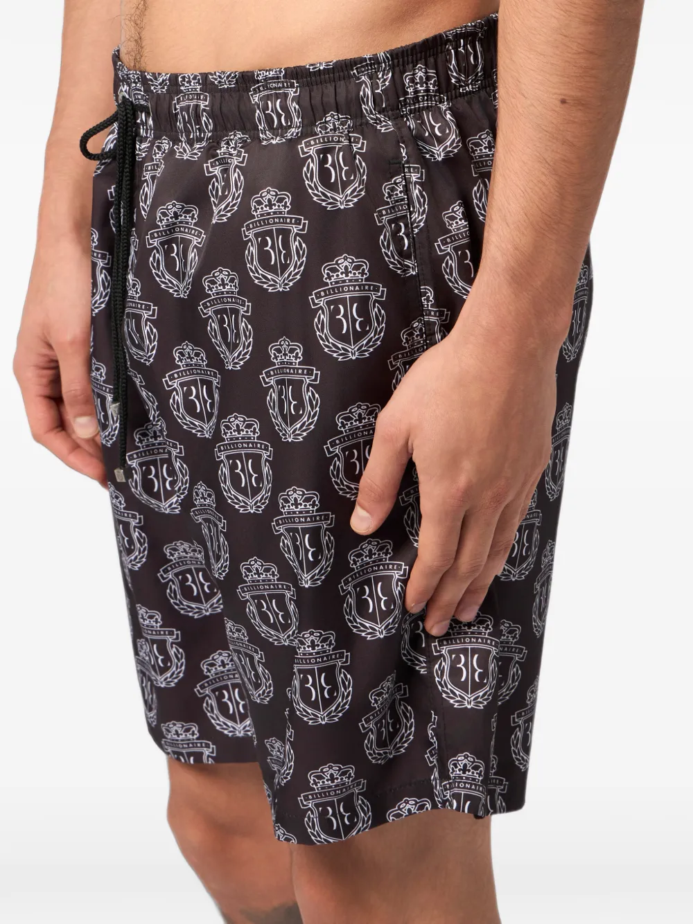 Billionaire Zwembroek met logoprint Zwart