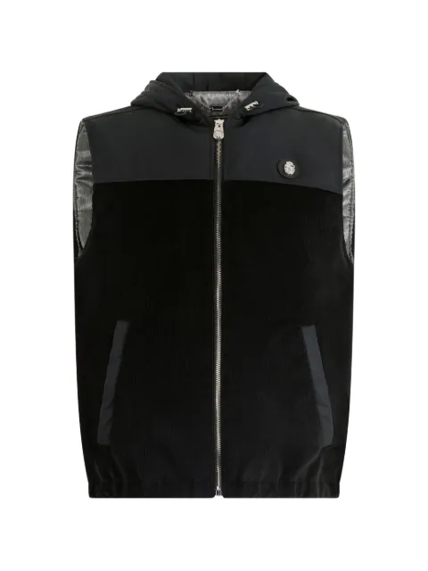 Billionaire hooded corduroy gilet
