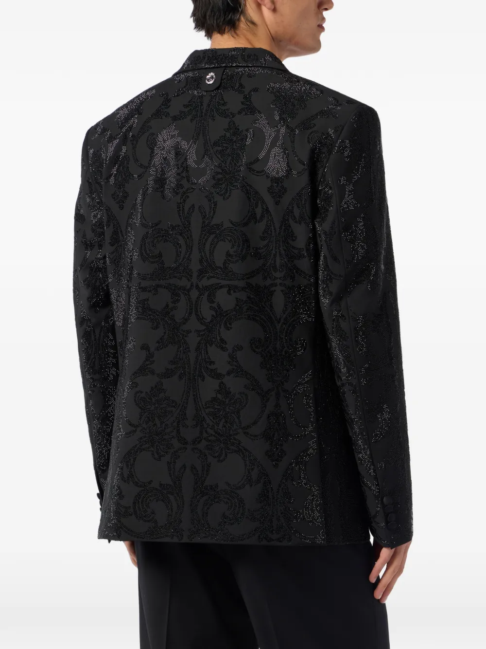Billionaire Blazer met brokaat van stras Zwart