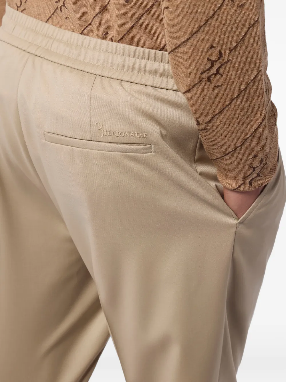 Billionaire Geruite broek Beige