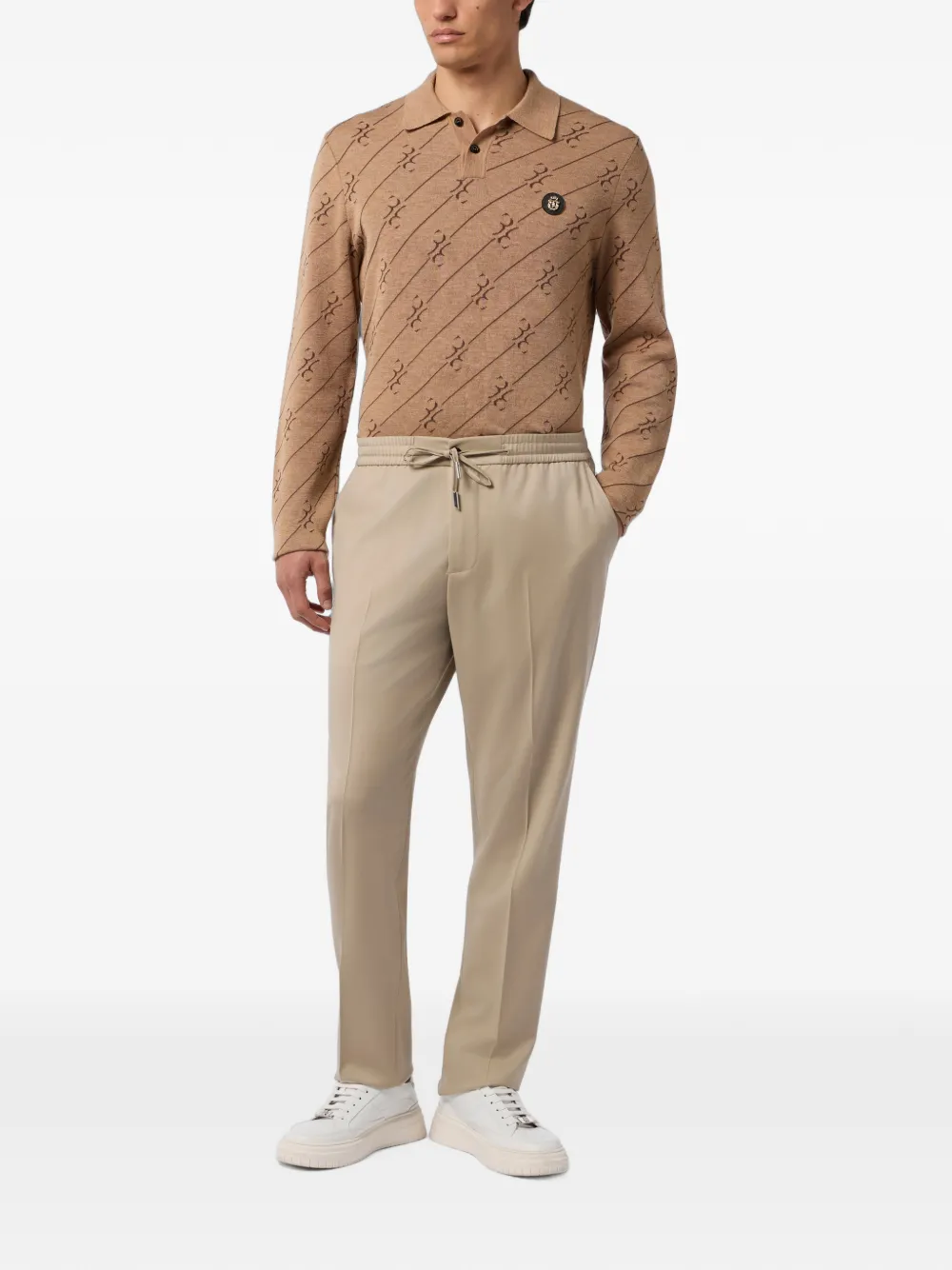 Billionaire Geruite broek Beige