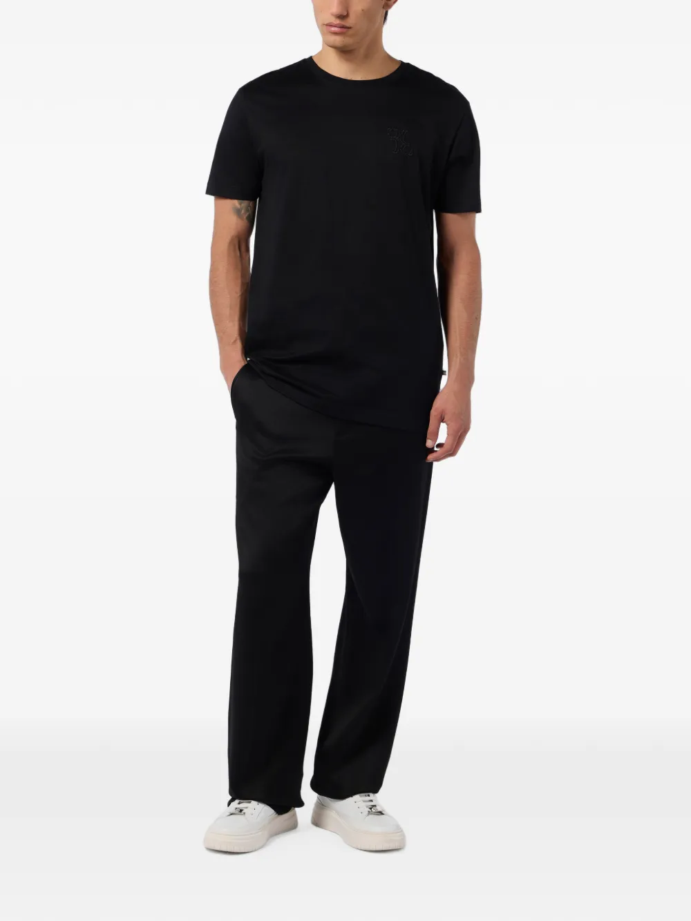 Billionaire T-shirt met ronde hals Zwart