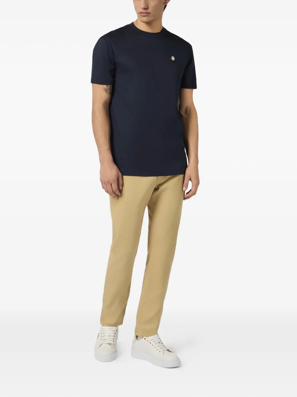 Billionaire T-shirt met logopatch Blauw