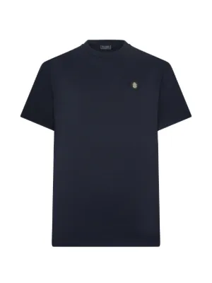 Brunello Cucinelli logo-embroidered T-shirt | Blue | FARFETCH