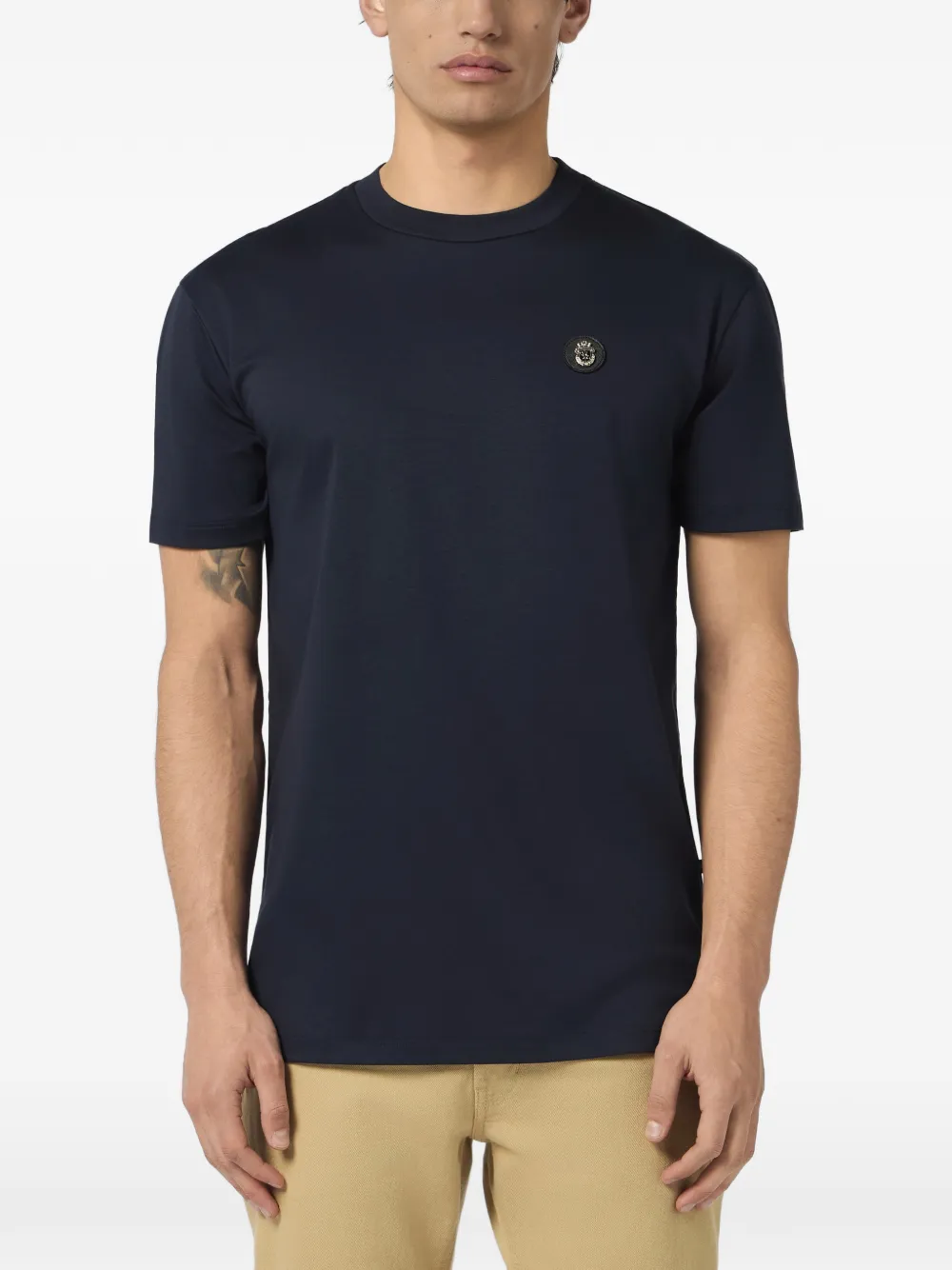 Billionaire T-shirt met logopatch Blauw
