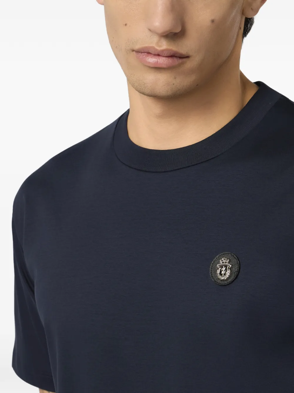 Billionaire T-shirt met logopatch Blauw