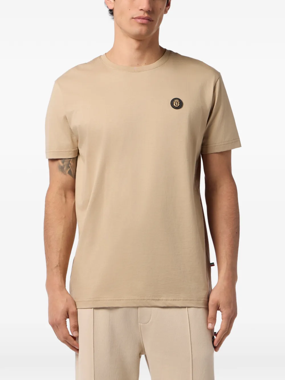 Billionaire T-shirt met ronde hals Beige