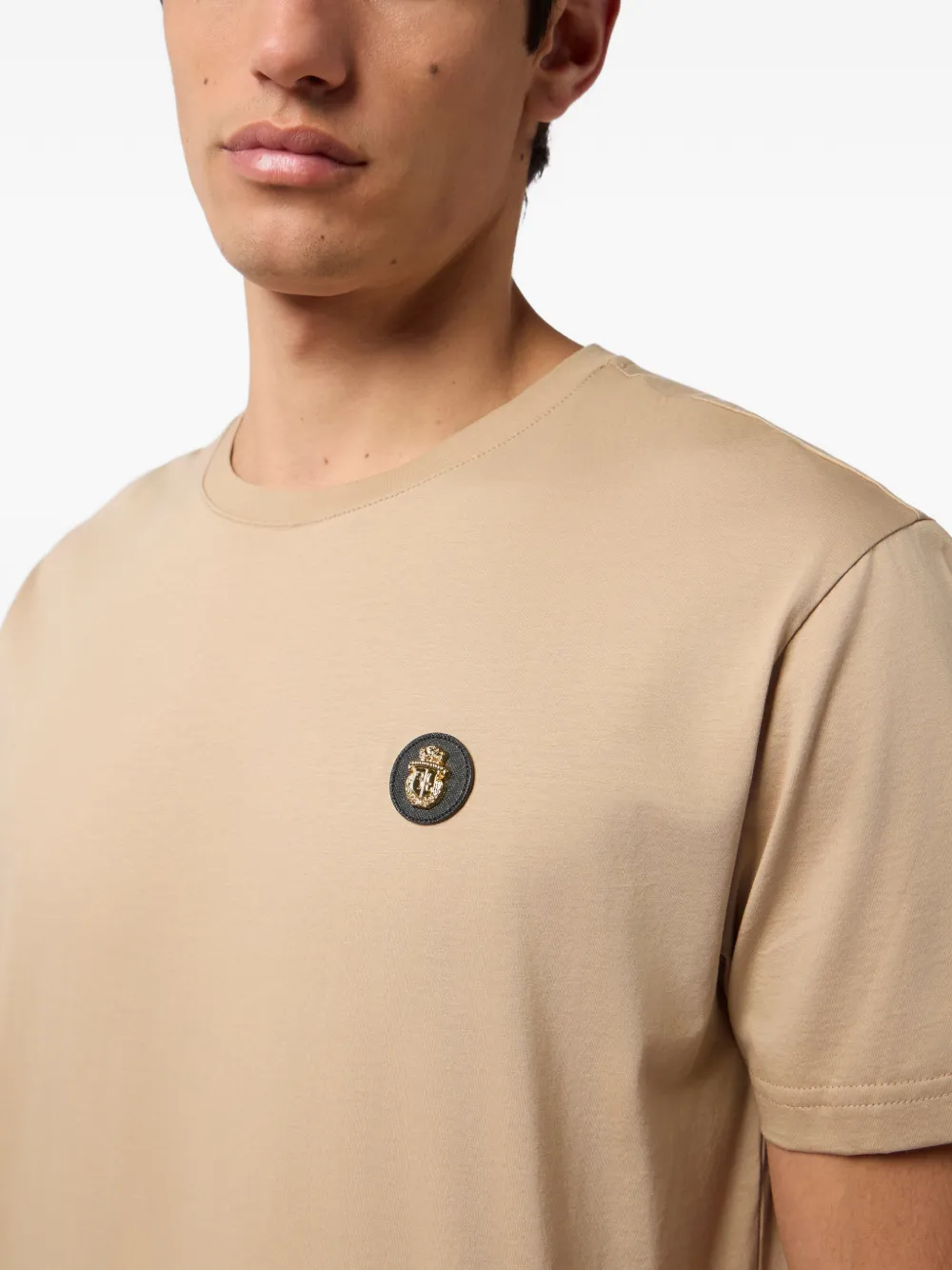 Billionaire T-shirt met ronde hals Beige