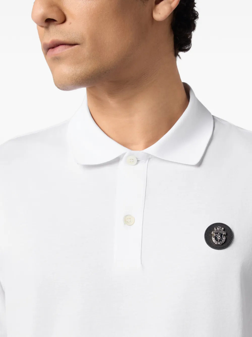 Billionaire Poloshirt met logopatch Wit