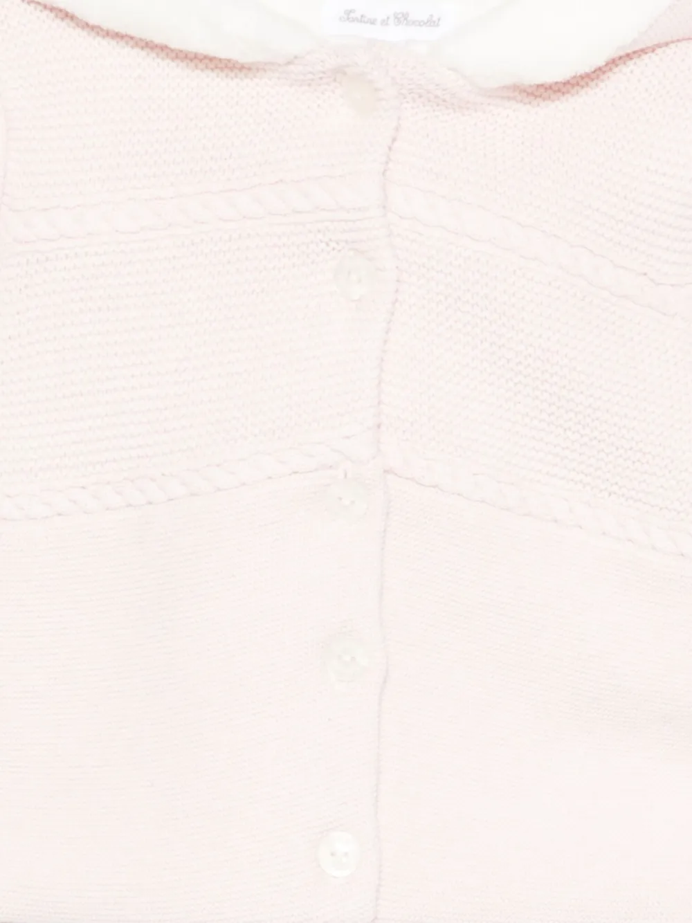 Tartine Et Chocolat Kabelgebreide jas met capuchon Roze