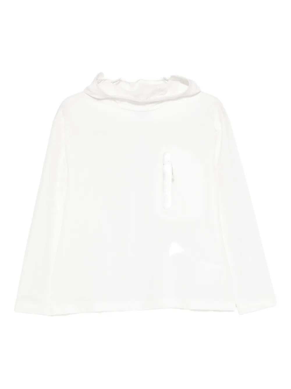 And Wander Zip-pocket Hoodie In White