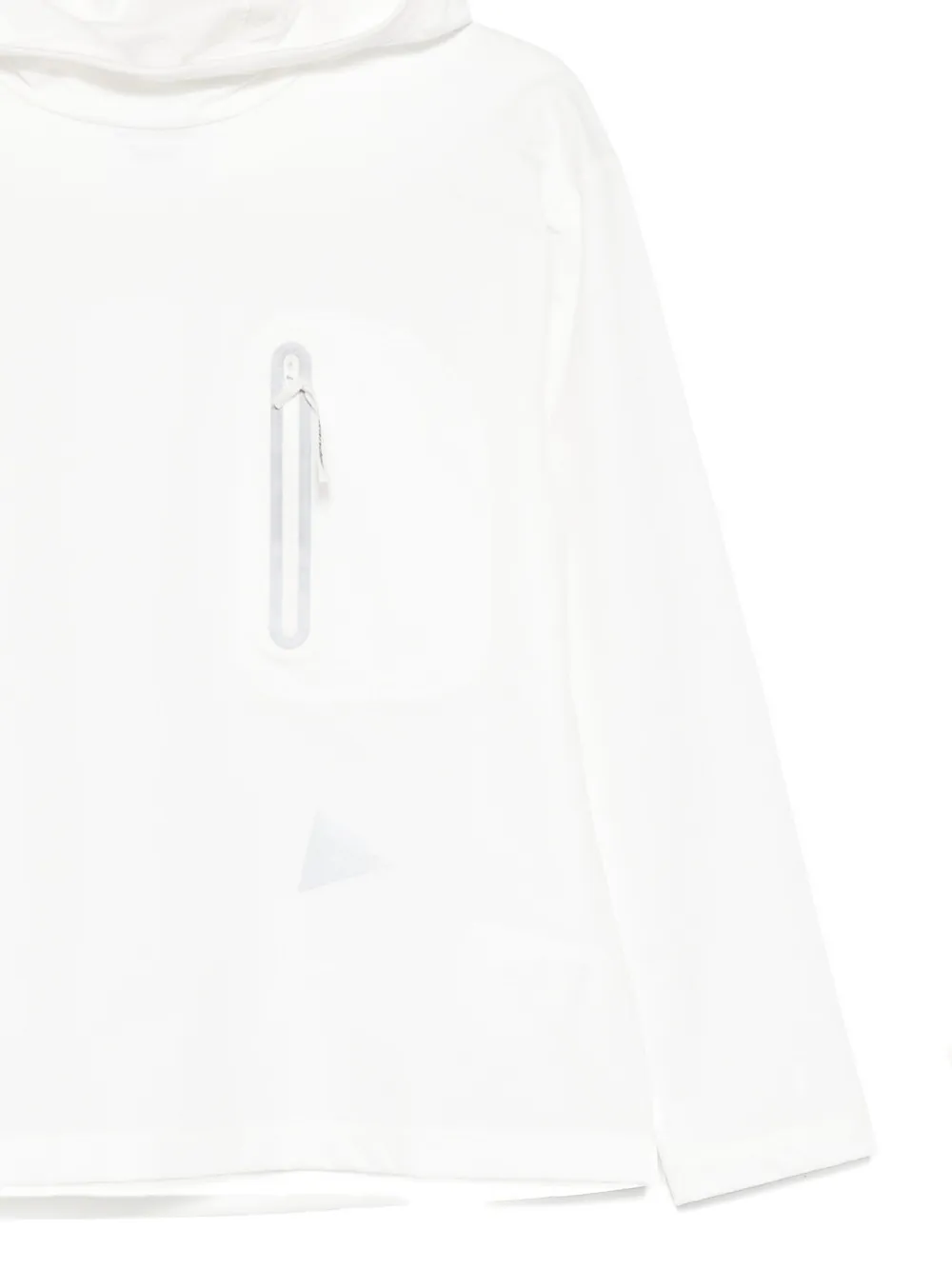 And Wander Zip-pocket Hoodie In White