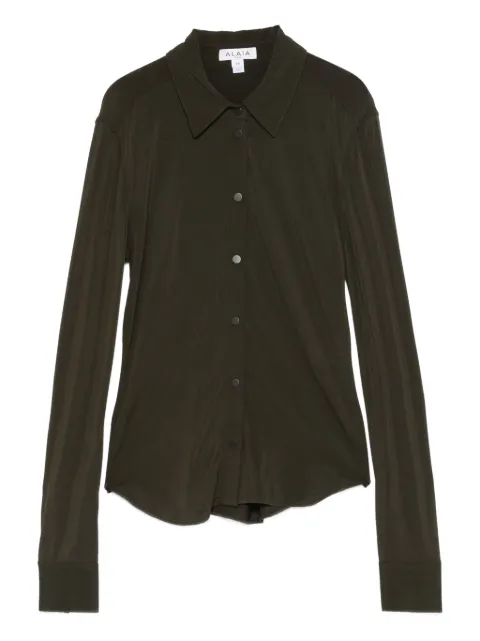 Alaïa button-up long-sleeve shirt