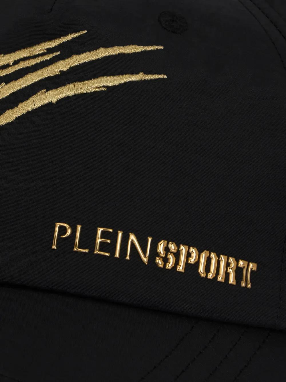 Plein Sport Honkbalpet met logoplakkaat Zwart
