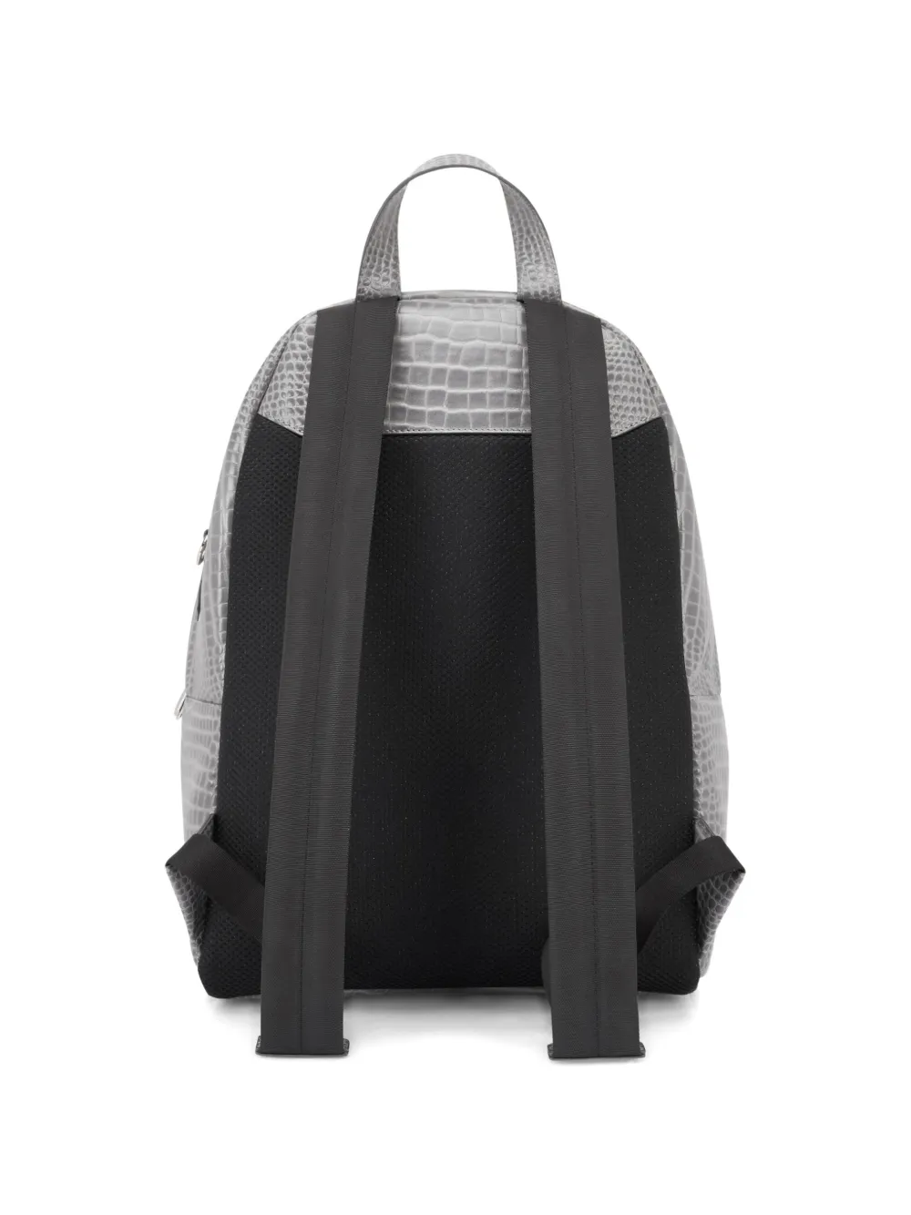 top-handle leather backpack