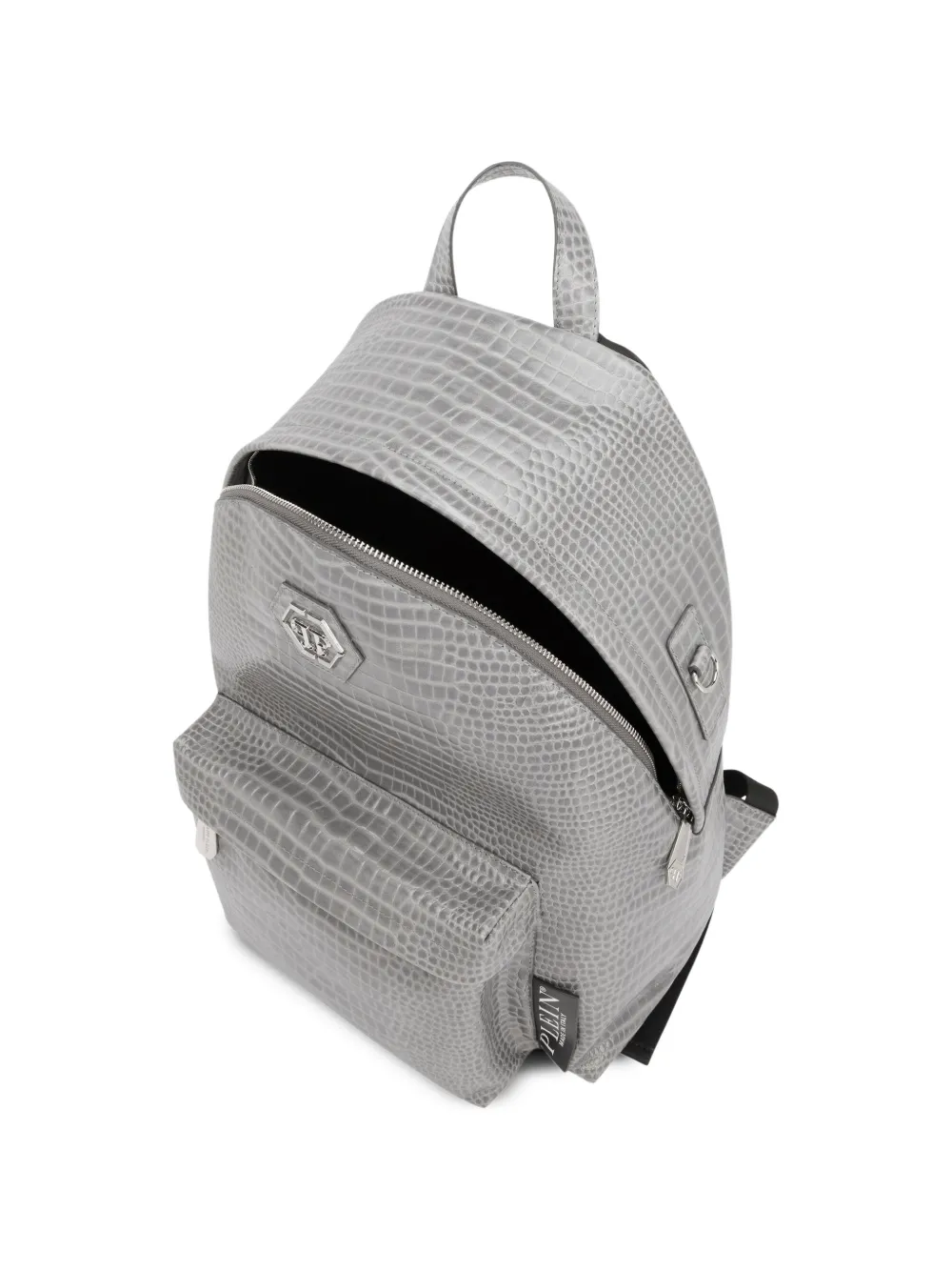 top-handle leather backpack