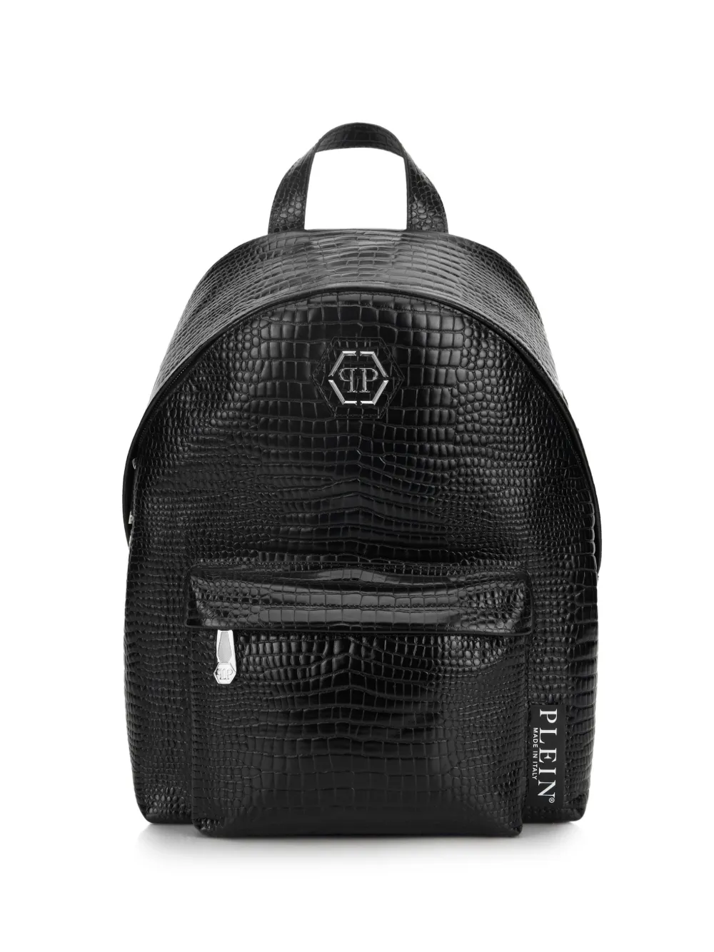 Philipp Plein top-handle leather backpack - Nero