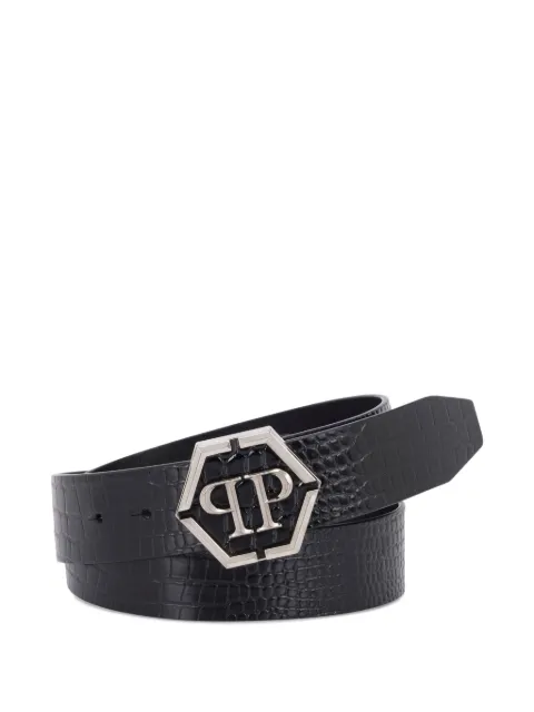 Philipp Plein Cocco buckle leather belt