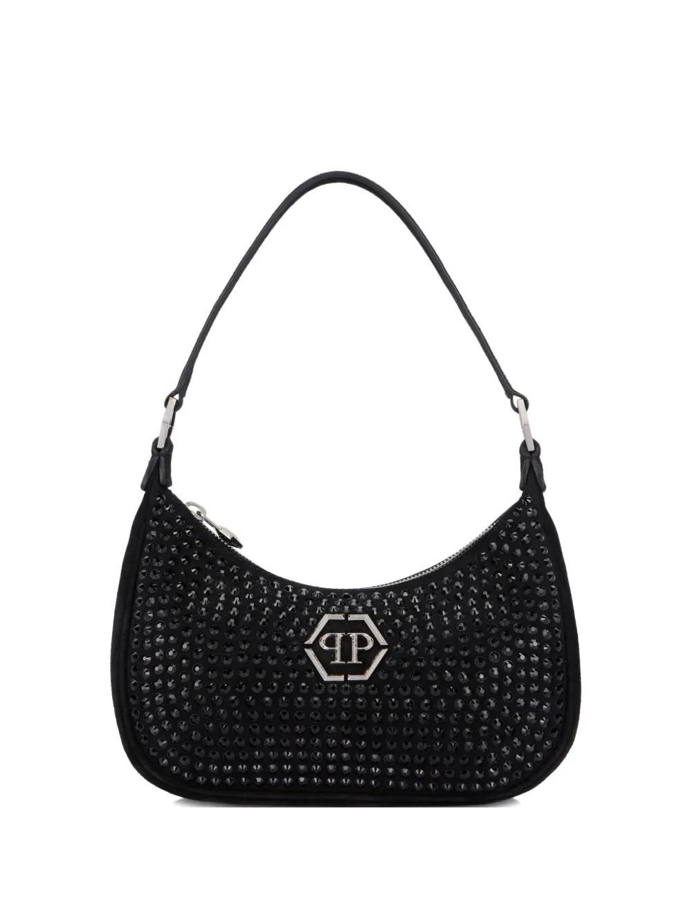 Philipp Plein strass-embellished top-zip shoulder bag - Nero