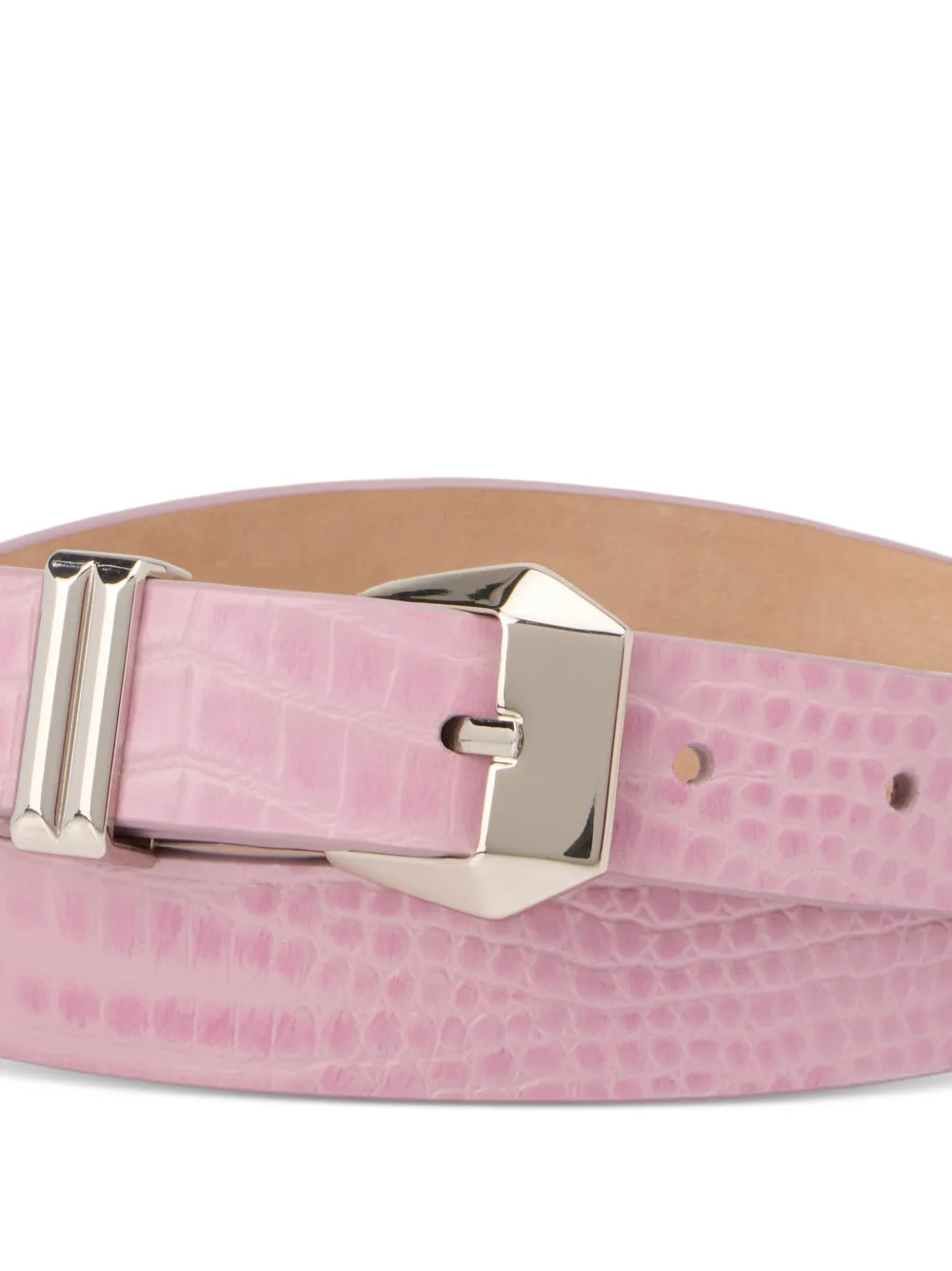  Philipp Plein Ceinture à Détail De Logo - Rose 