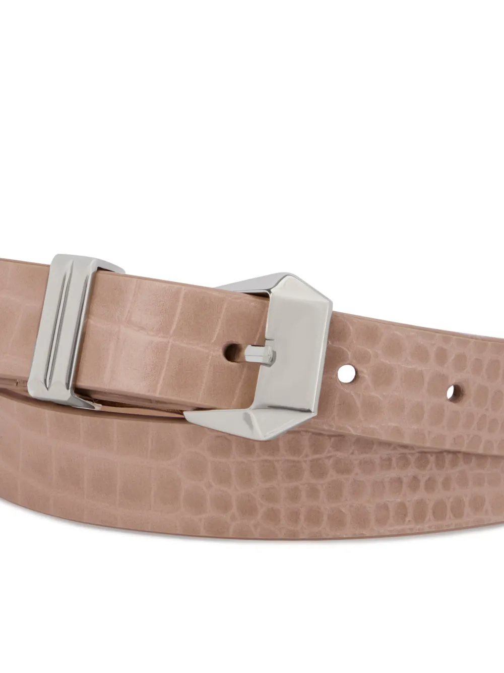  Philipp Plein Textured Leather Belt - Neutrals 