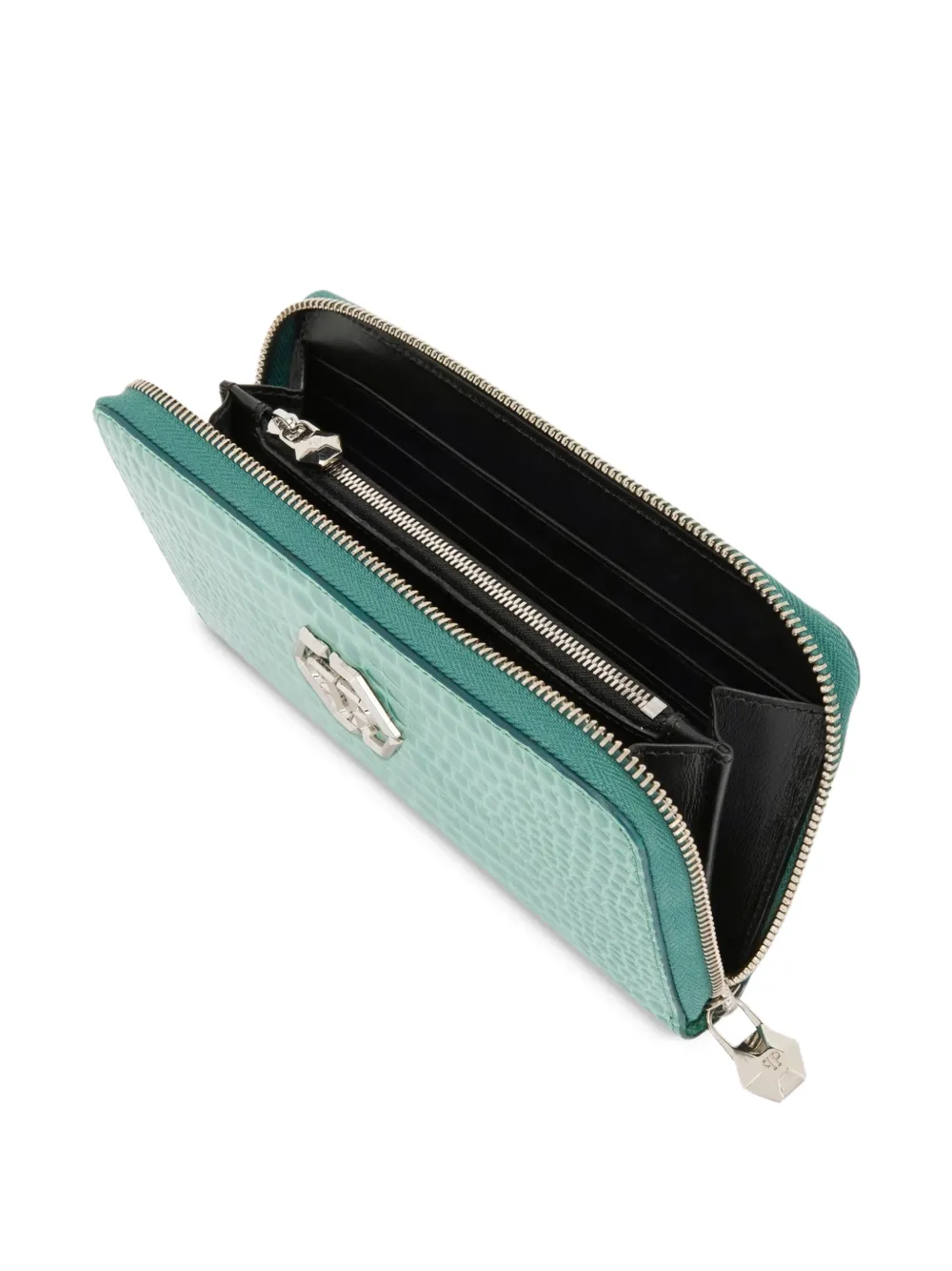 Philipp Plein Croc-embossed Wallet - Green 