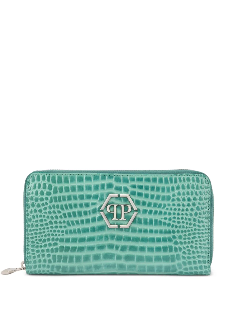 Philipp Plein croc-embossed wallet - Verde
