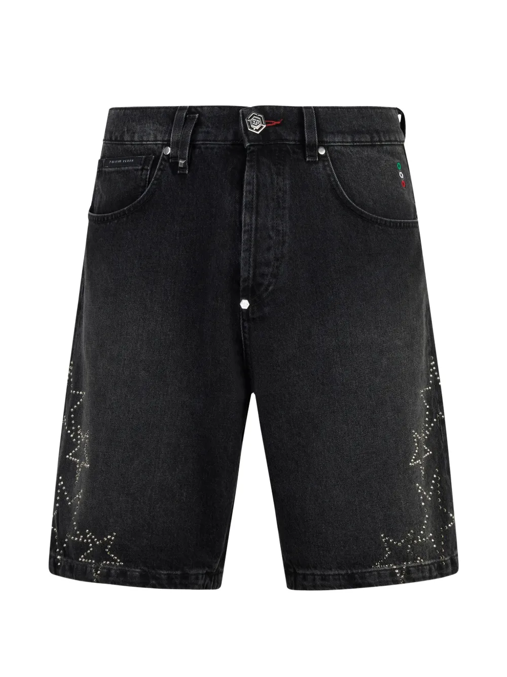 Philipp Plein stars denim shorts - Schwarz