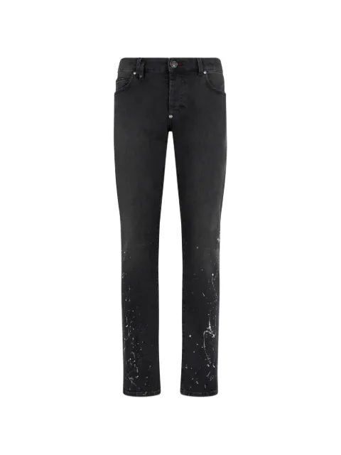 Philipp Plein super straight cut paint jeans