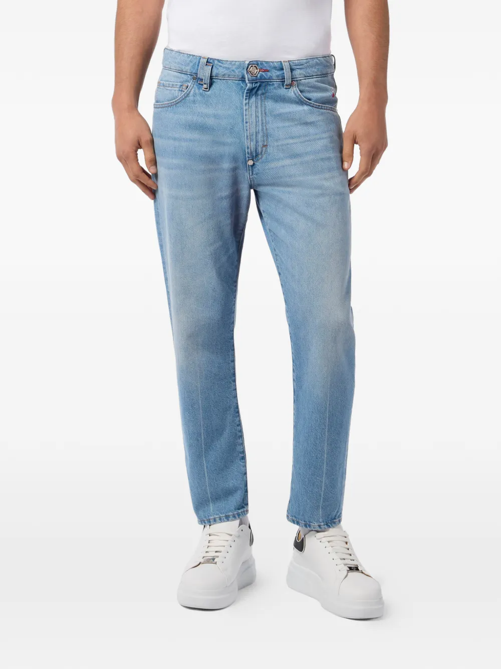 Philipp Plein Jeans met applicatie Blauw